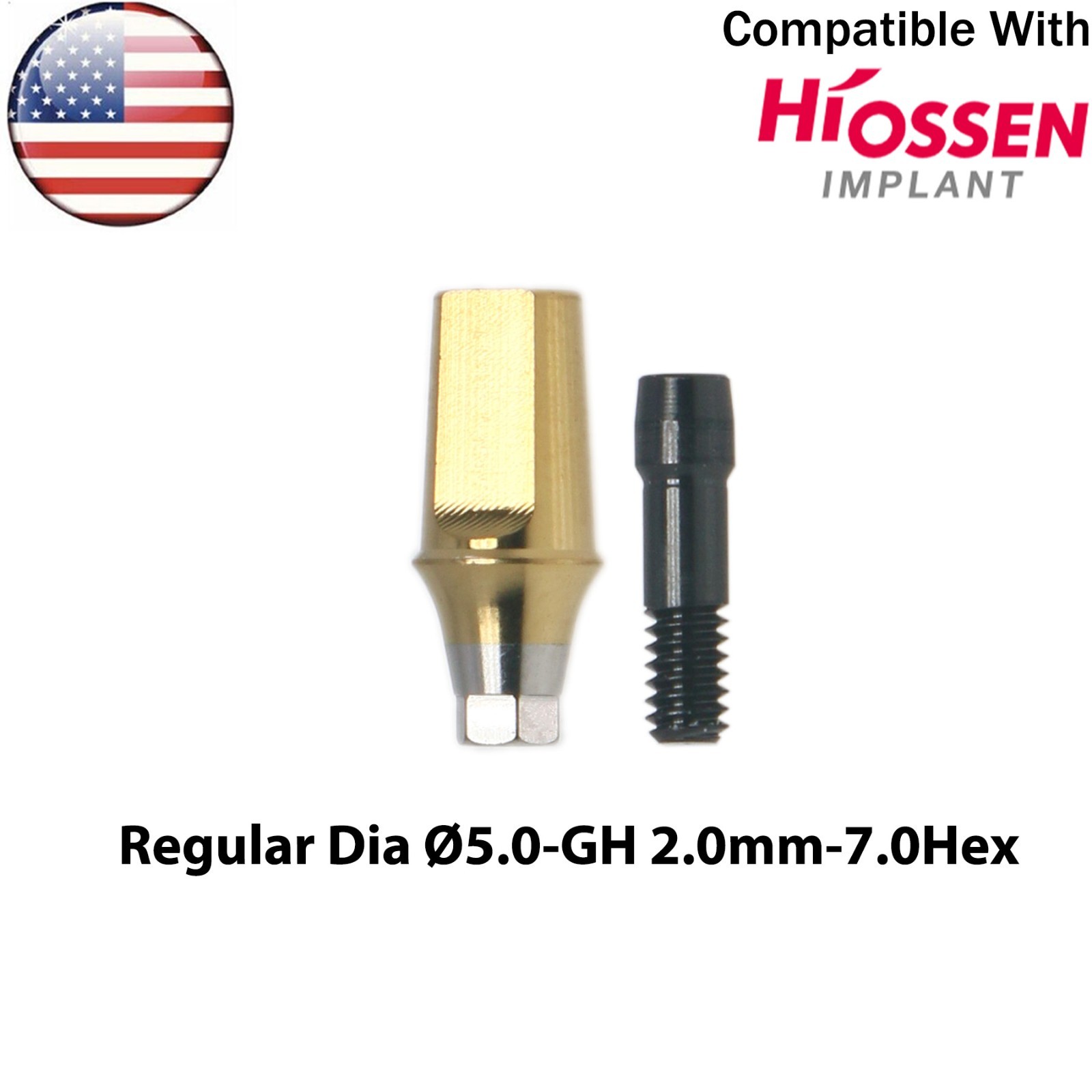 US Dental Straight Transfer Abutment Regular Ø4.5/5.0/6.0mm Fits Osstem Hiossen