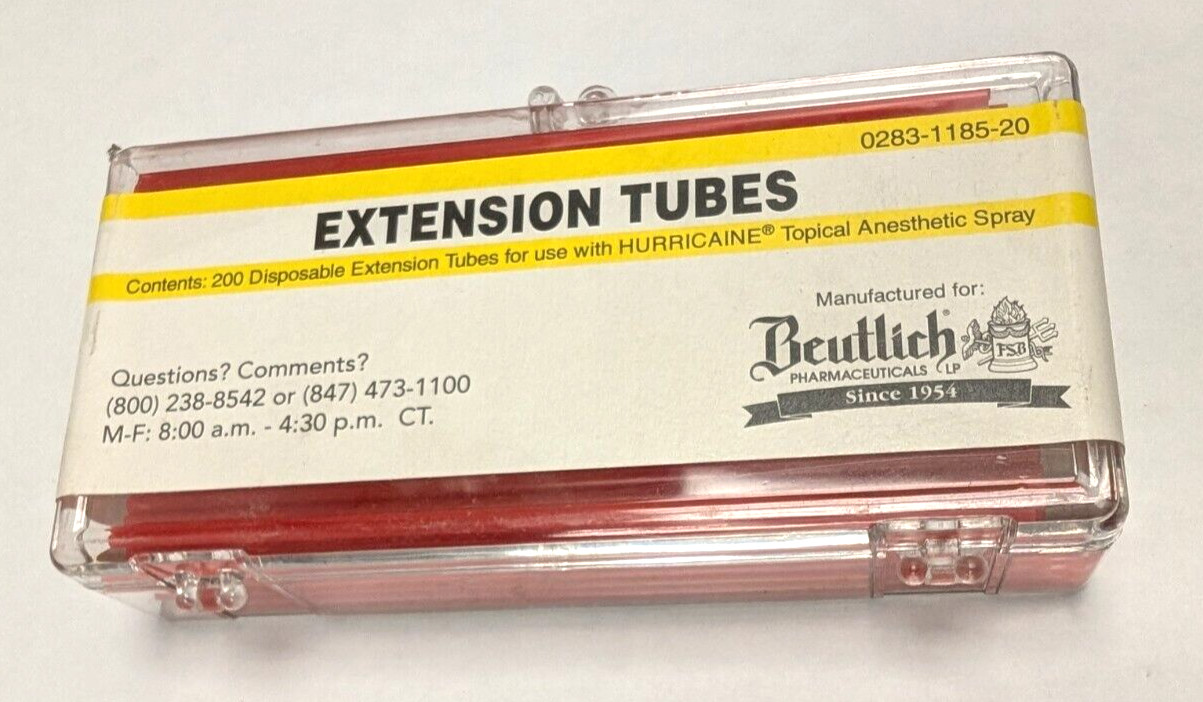 Beutlich Hurricaine Topical Anesthetic Spray Extension Tubes, 200PC/Pk