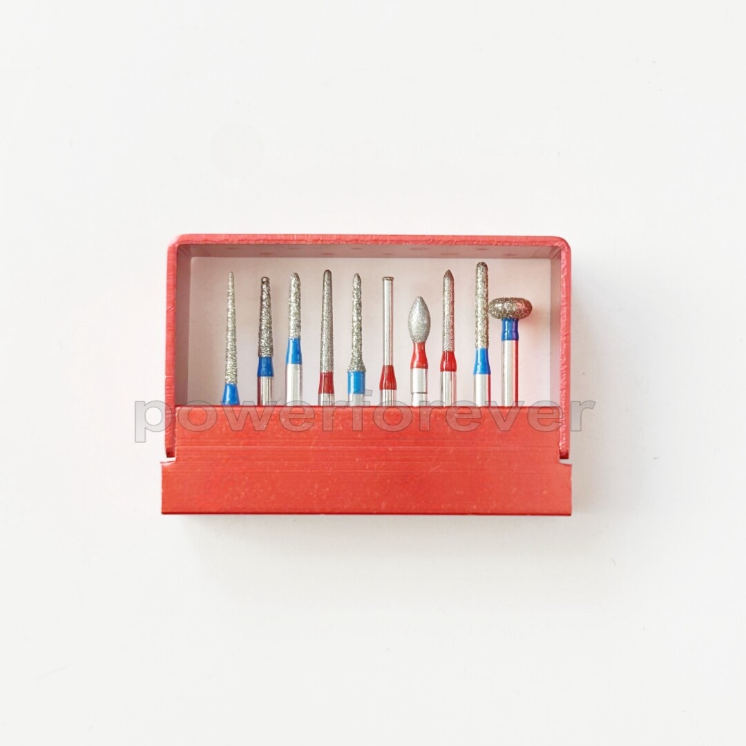 Dental Anterior Posterior Crown Bur Direction Burs Fissure Drill Diamond Bur Kit