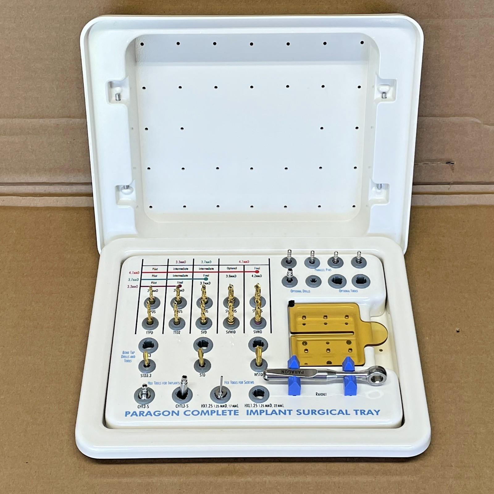 Paragon Implant Company Surgical Tray,Excellent As Pictured Items Only