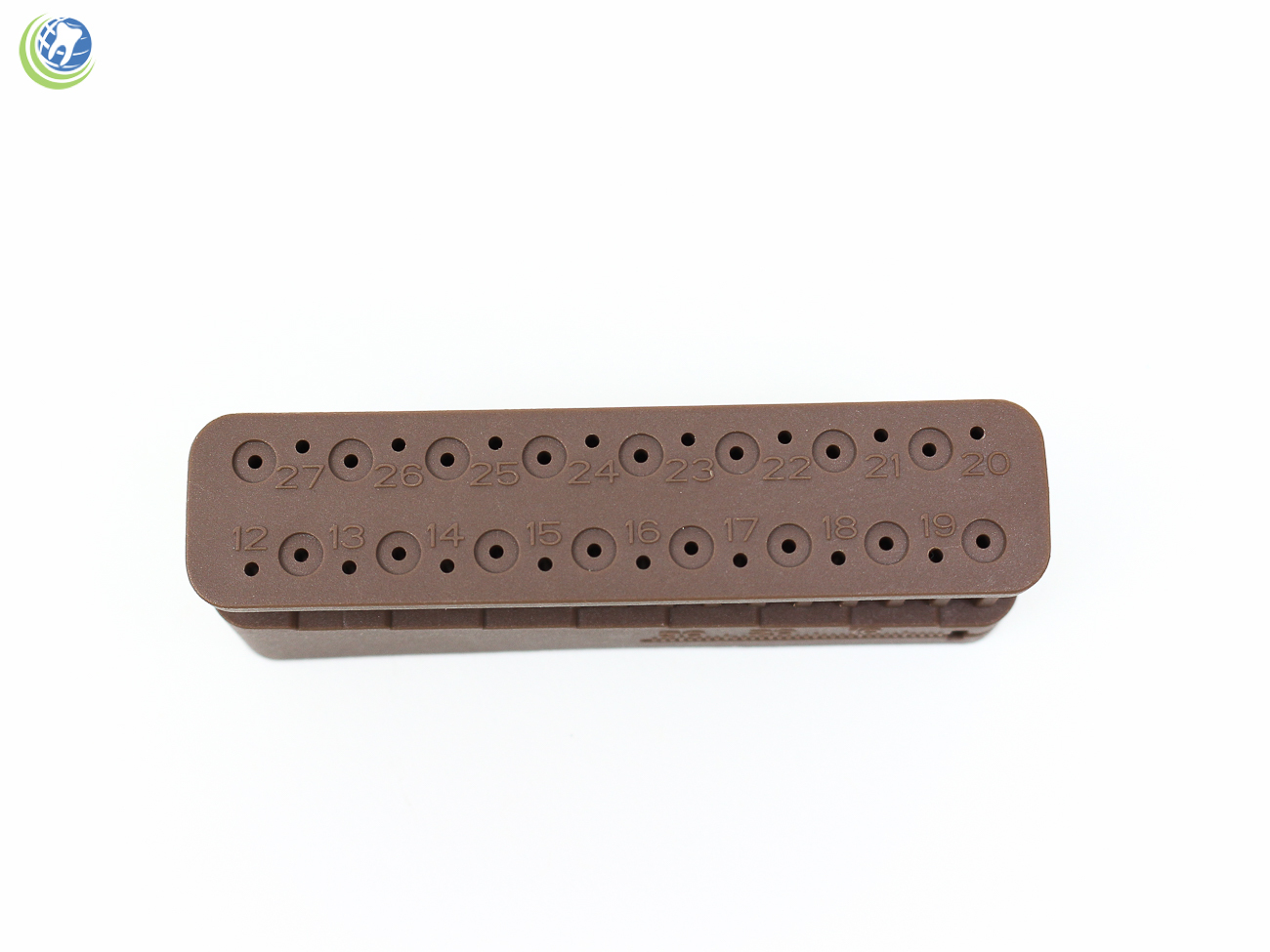 2 X Endo Measuring File Block Holder W/ Measuring Ruler Brown Autoclavable