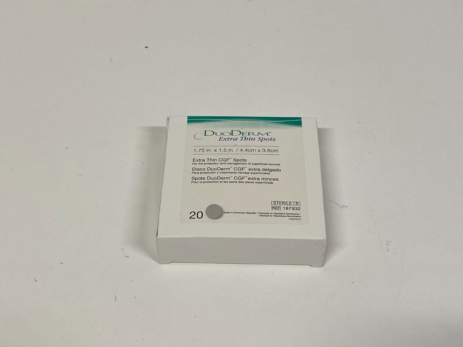 4 Boxes (20/Box) Convatec Thin Spots 1.75″ x 1.5″ 187932 Exp. 2028-07 (*V19*)