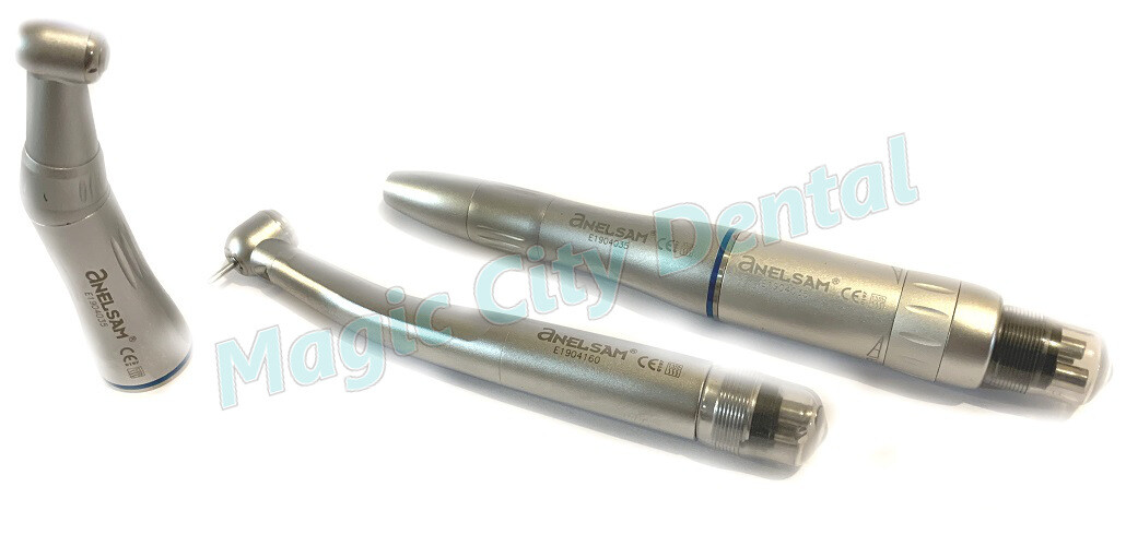 Anelsam 4 Hole Torque Handpiece Kit LED Highspeed Lowspeed Contra Angle