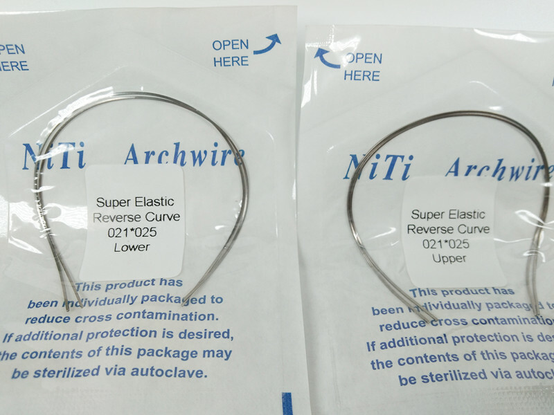 Dental NITI Rectangular Reverse Curve Rectangular Arch Wires Super Elastic Wire