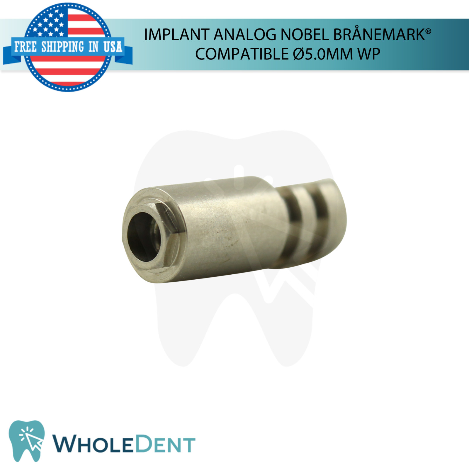 10 Dental Fixture Analog WP Nobel Brånemark® Compatible Ø5.0mm External Hex