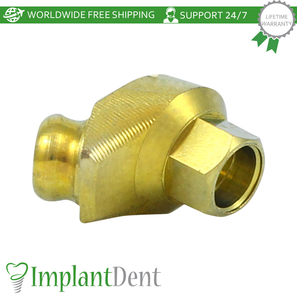 1x Dental Angulated 18° Loc-Low Attachment Set Int Hex 2.42mm