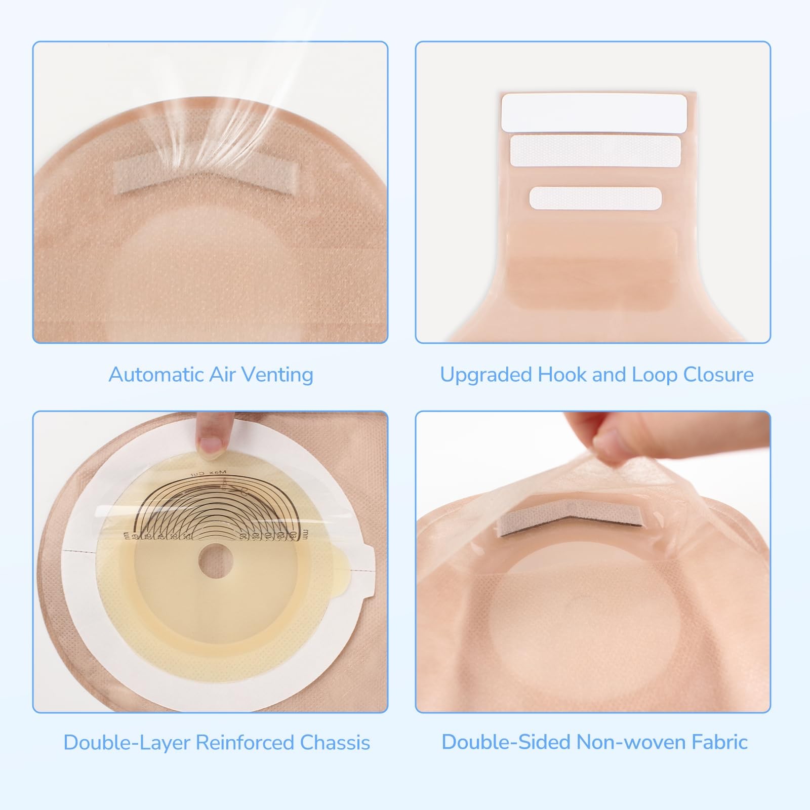 20 PCS Colostomy Bags, One Piece Drainable Ostomy Pouch with Closure for…