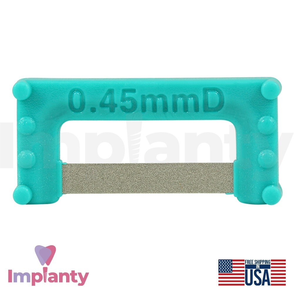 Dental Widener Turquoise IPR Plus Strips Set Stainless Steel Diamond Coating