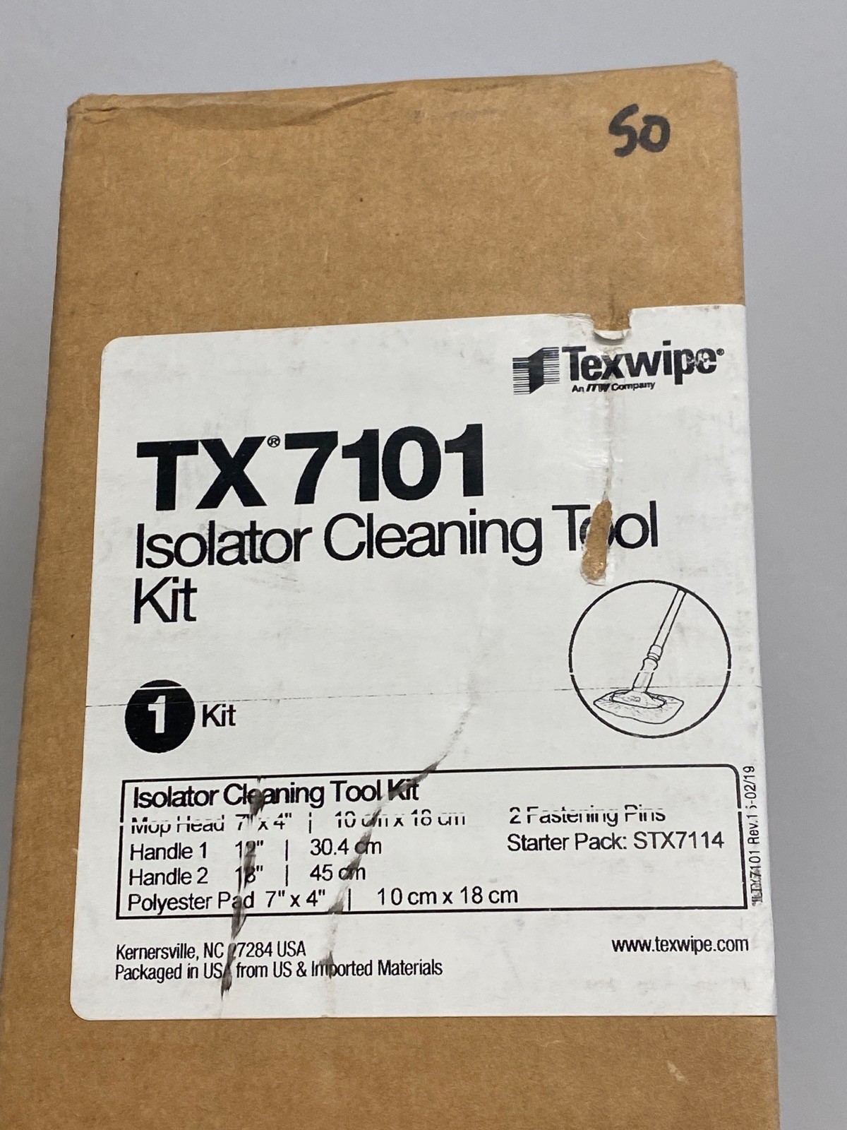 TEXWIPE Mini AlphaMop Isolator Cleaning Tool Kit TX7101