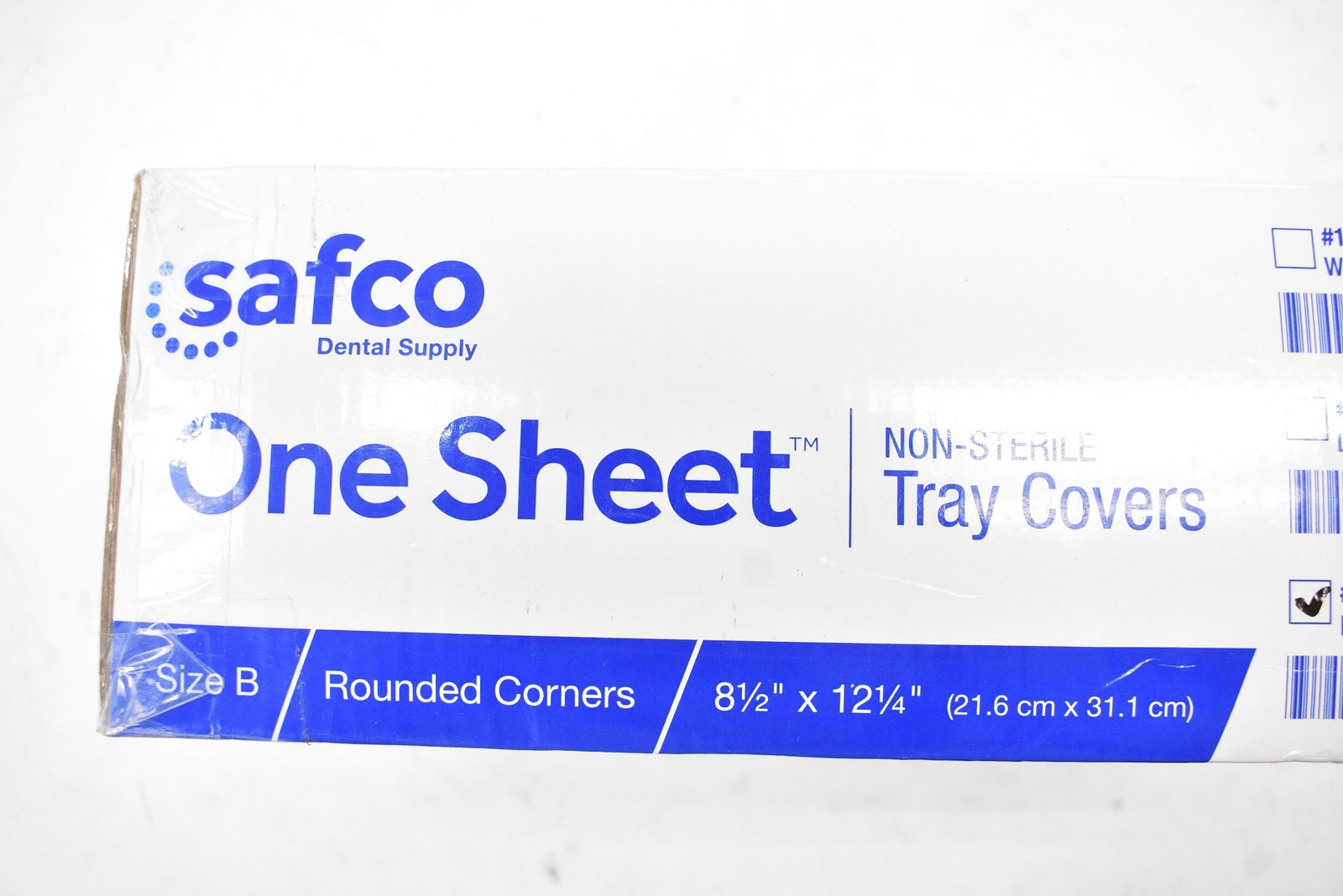 Safco Dental Supply One Sheet Size B Tray Covers Blue 8.5 X 12.25 1000/Case Box
