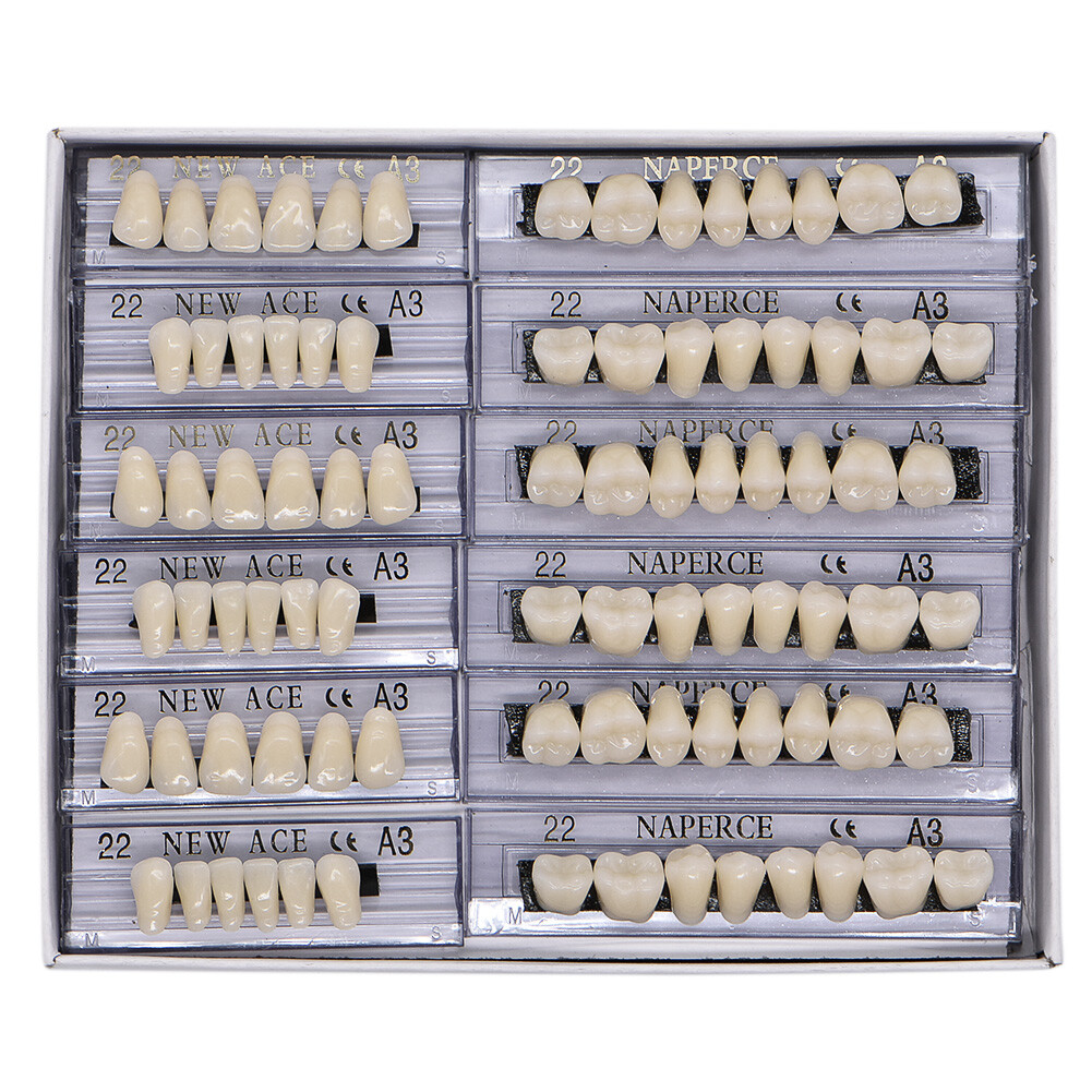 336Pc Dental Acrylic Resin Denture 22#A3 Full Set Teeth Upper Lower Shade Tooth