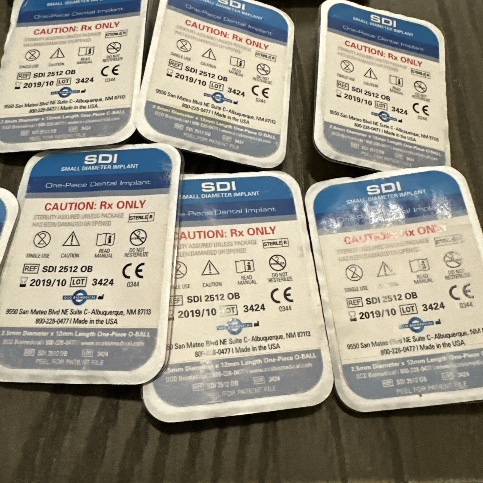 SDI Dental Implants LOT 13! Teaching Only. Expired.