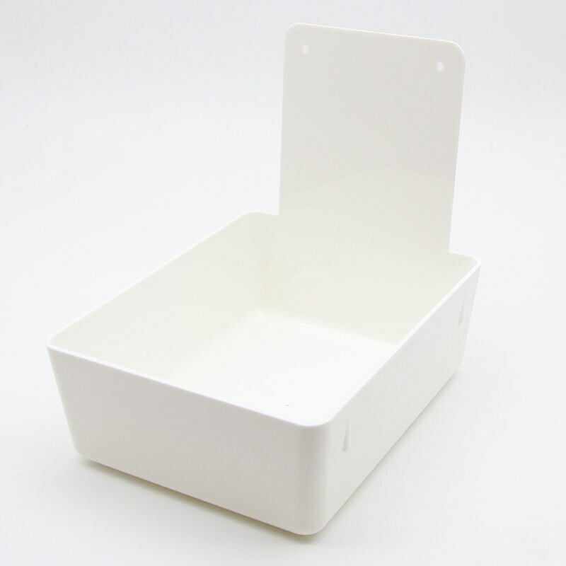 Dental Lab Work Pans Plastic Tray Box Durable Storage Case Metal Clip Holder