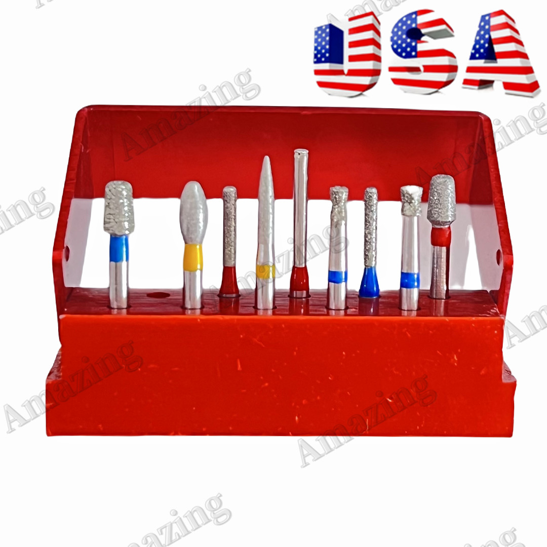 2 Kits Dental Inlay Diamond Burs Onlay Overlay Bur Set E-MAX Milling CAM CAM 3D