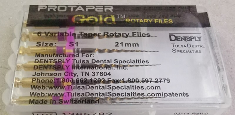 Protaper Gold Rotary Files 21mm S1 Dentsply Tulsa Assorted Endodontics Endo