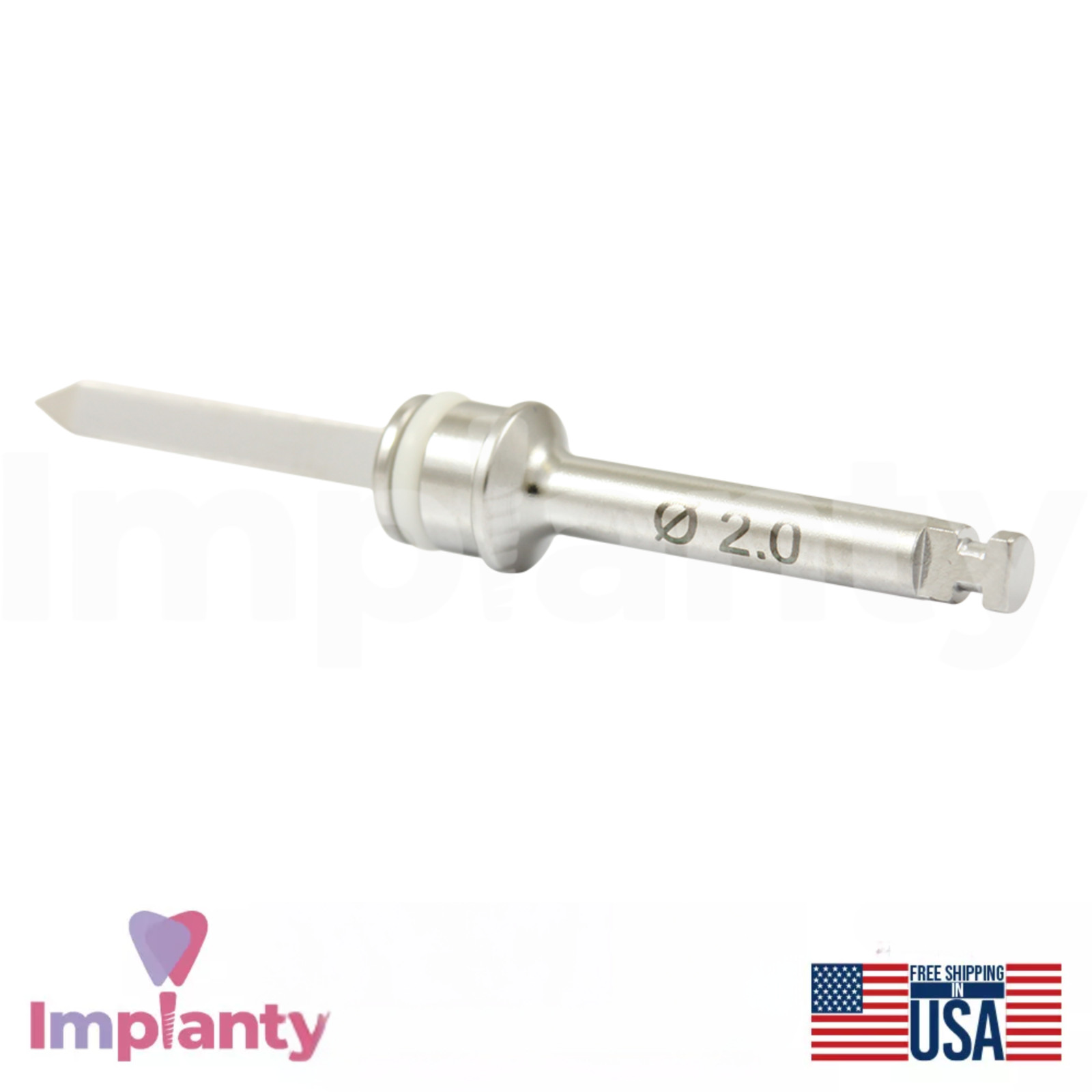 GDT Crestal Approach Guide Dental Drill Ø2.0mm Diameter Stainless Steel Tool