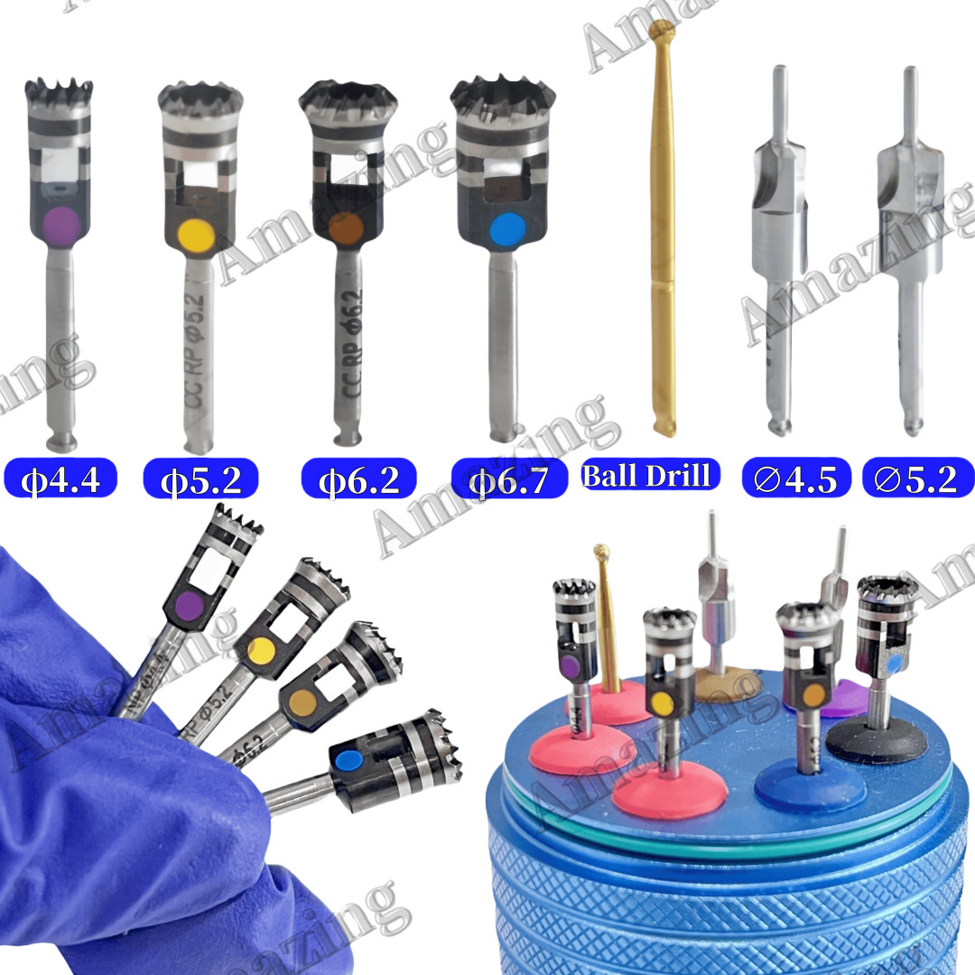 Dental Drills Mill Profiler Ridge Trimmer Abutment Trimming Drill NOBEL Kit
