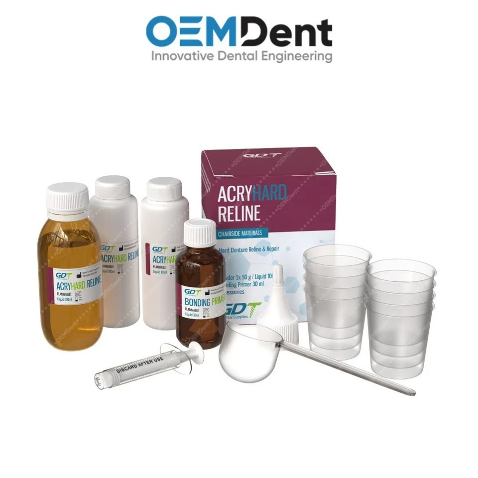 GDT Supplies Acry Hard Temporary Denture Reline Material Self Cure Dental