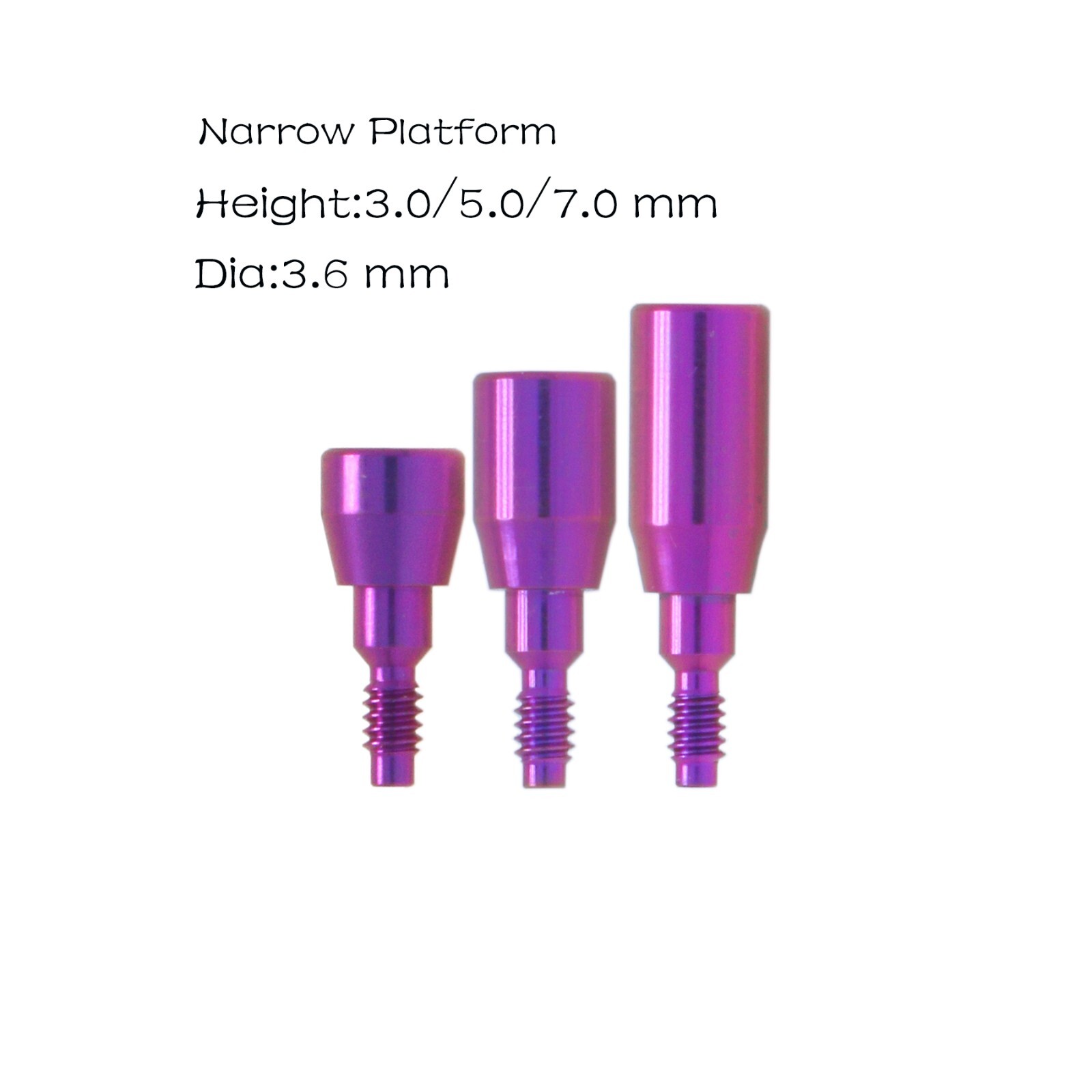 Nobel Healing Cap Abutment Dental NP Fits Nobel Active Φ3.6/5.0mm AH 3/5/7mm