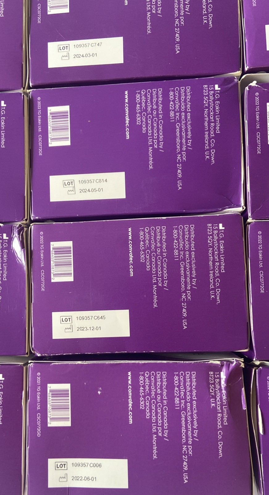 12 BOXES OF EAKIN CONVATEC Cohesive Seals 839002 10 Sealed 2 Open See Pictures