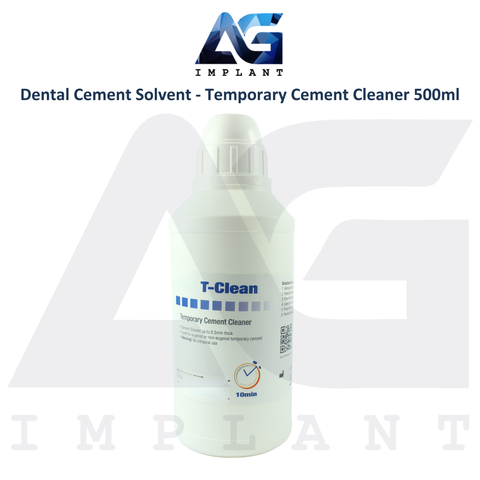 T-Clean Dental Temporary Cement SoIvent 500ml Fast and Safe Residue Remover