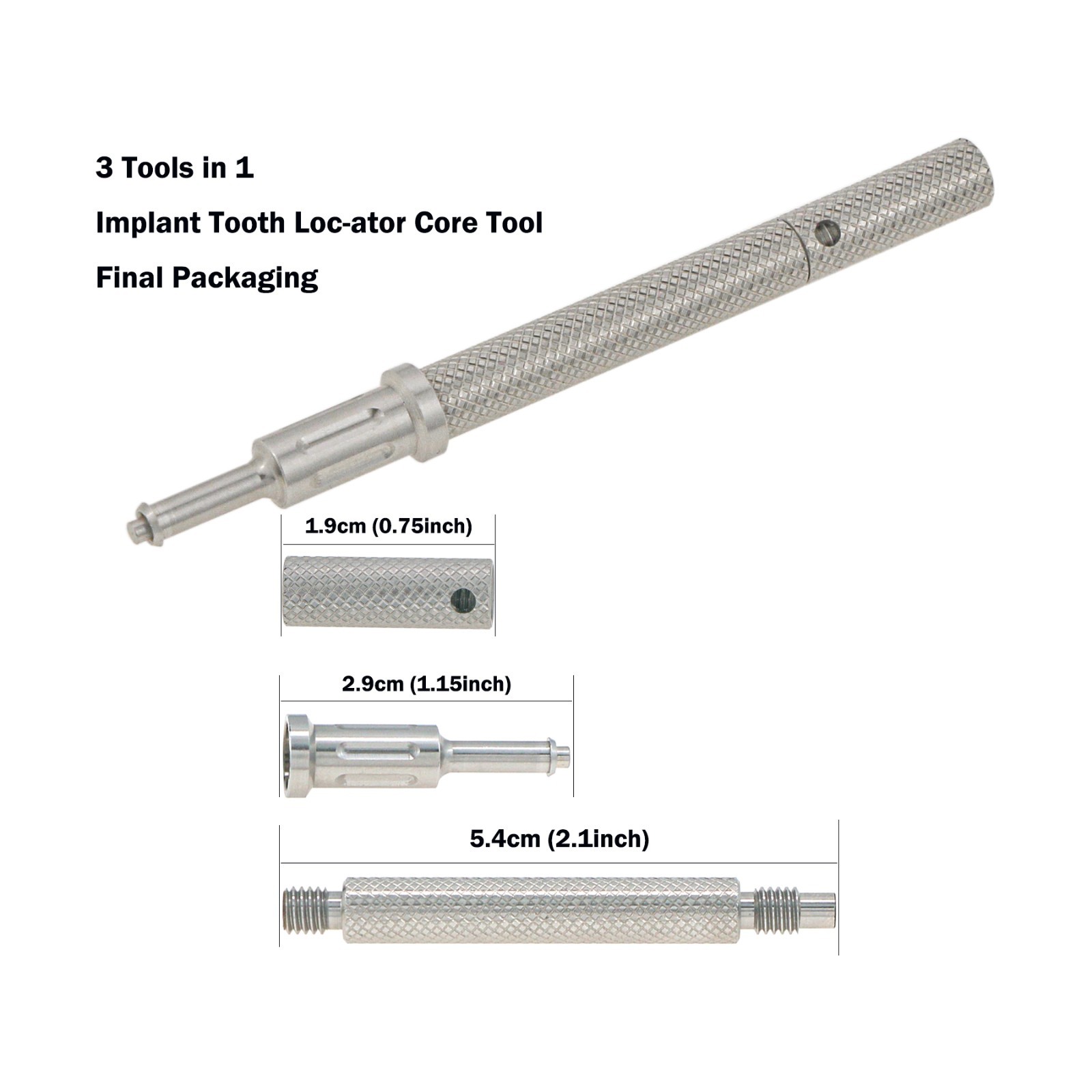 US Hiossen ET III SA Mini Overdenture Locator Abutment & Male Cap Inserts Tools