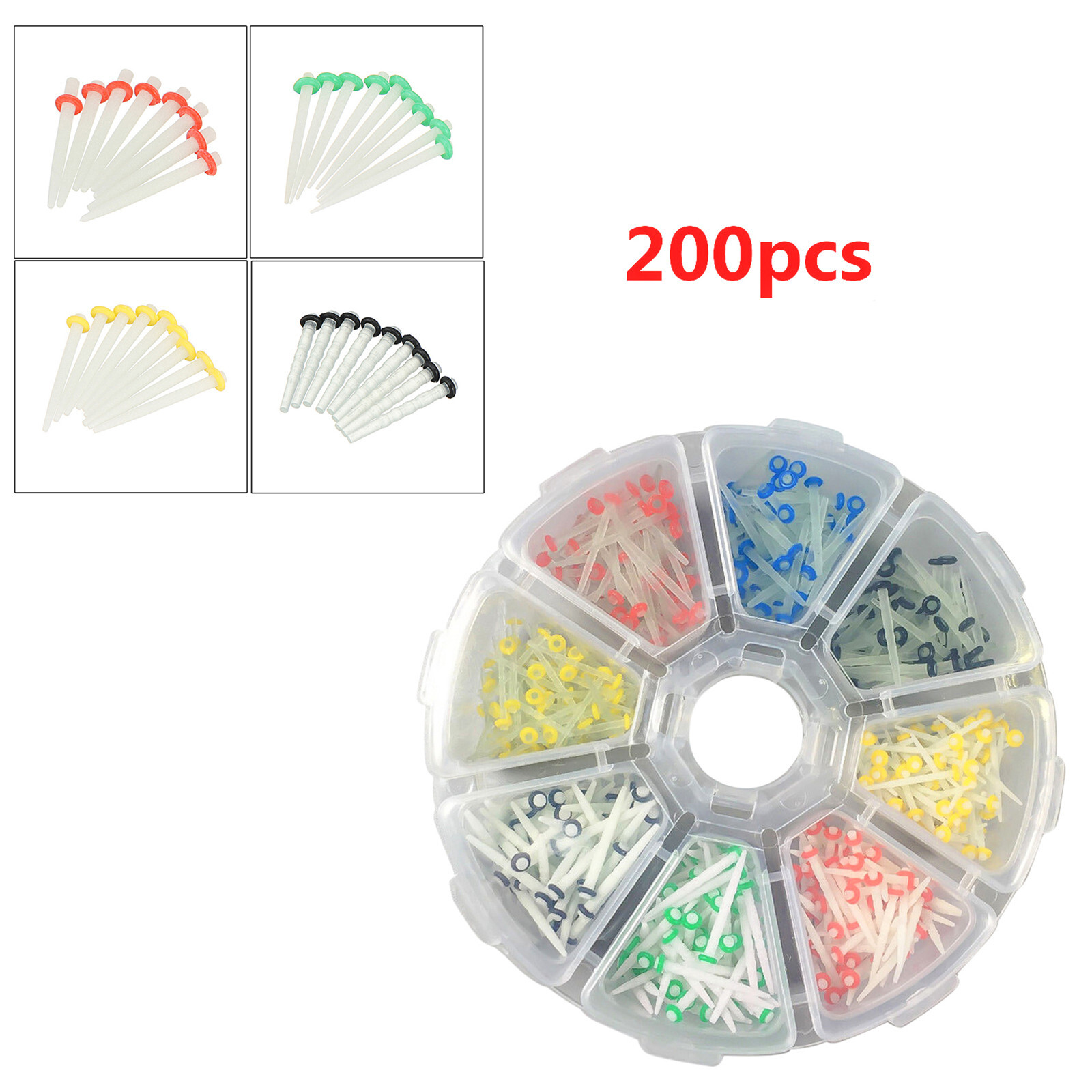 200Pc Coloful Dental Fiber Post Material Glass Fiber Composite Post Quartz Screw