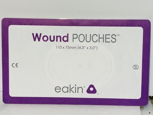Five (5) Eakin 839262 Fistula and Wound Drainage Pouches for Wounds 6.9″ x 4.3″