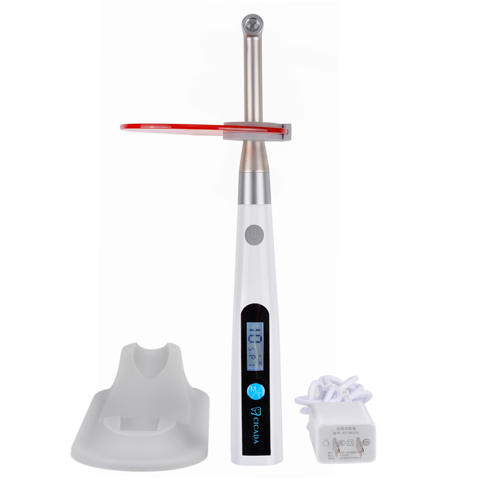 Dental LED Curing Light Lamp Cordless Metal Head 5W LED 1 Second 1400mw/cm² US