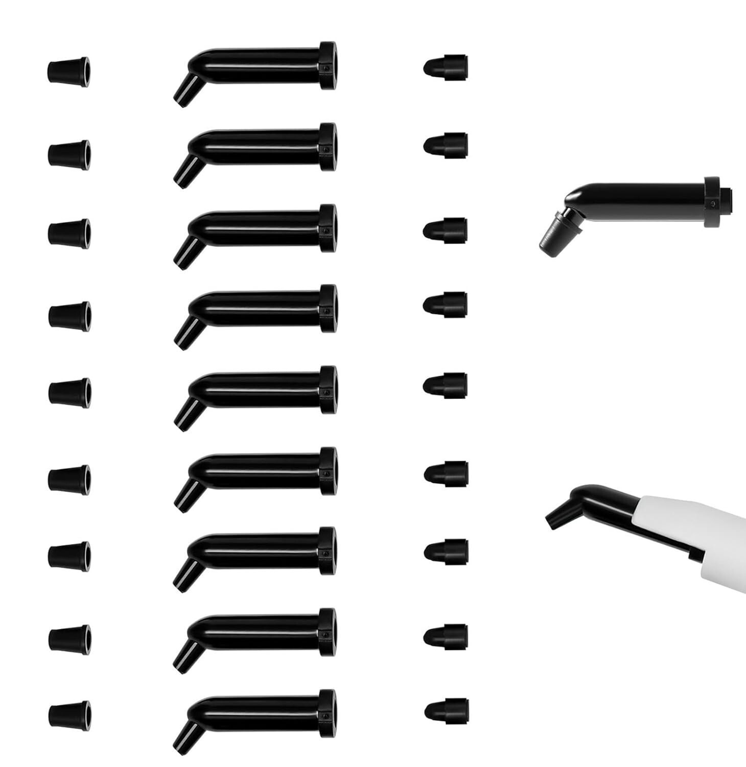 Dental Composite Gun Syringe Dispenser Delivery Applicator Cartridge Tips Caps