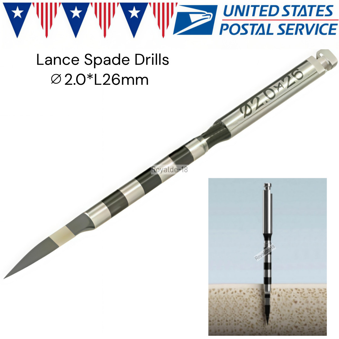 1PC Dental Pilot Drill Triangle Lance Impla Space Drills for 3.0 Impla φ2.0