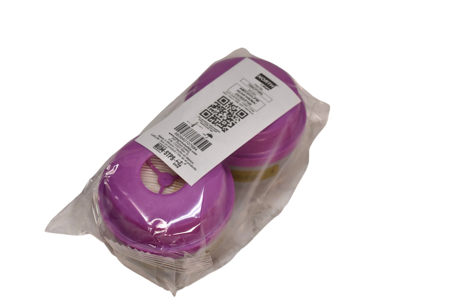 North 75SCP100L Respirator Cartridge Filter Pair AM/CD/CL/FM HC HF HS OV SD P100