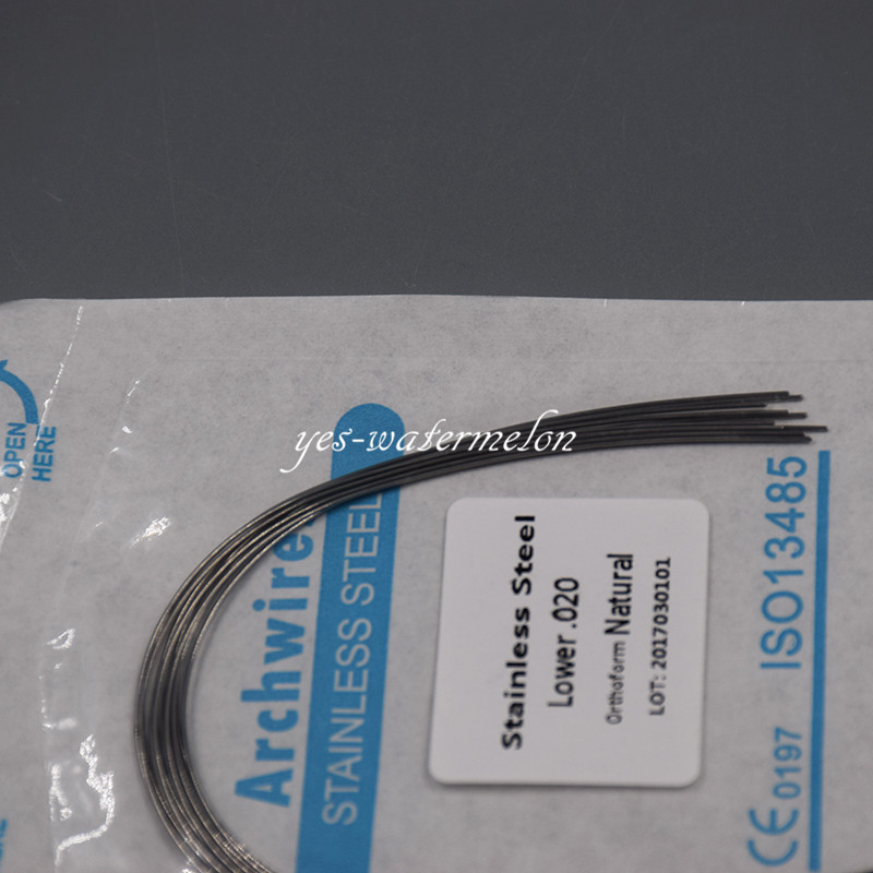 50 Packs Dental Orthodontic Arch Wire Stainless Steel Round Wires Natural 500x