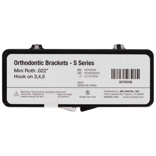 JMU Mini Roth Brackets, S Series (MIM), 0.022″, 20/Pk