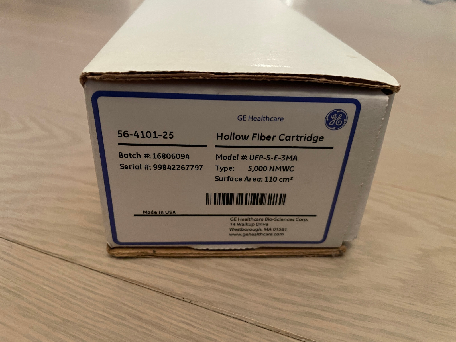 GE Cytiva 56-4101-25 Hollow Fiber Cartridge UFP-5-E-3MA 5000 NMWC 110 cm2