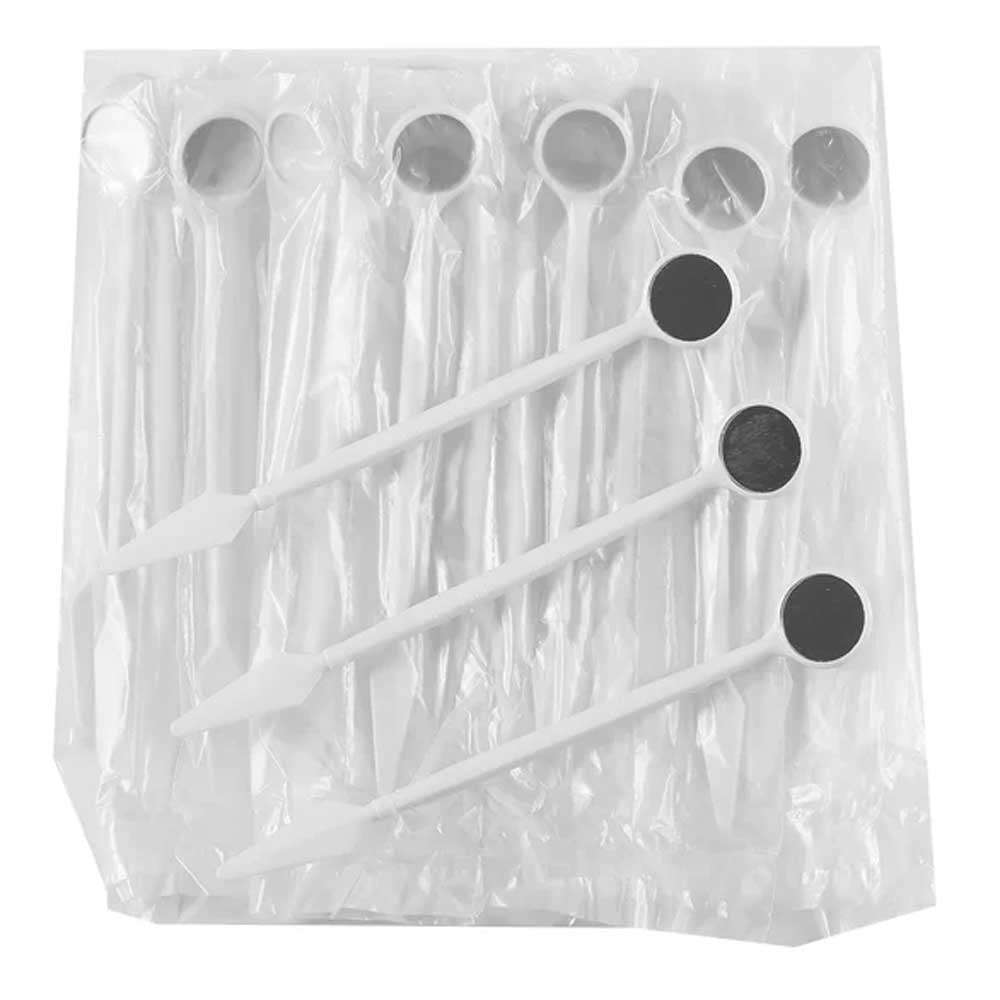 JMU Disposable Dental Mirror, White, 100/Bag