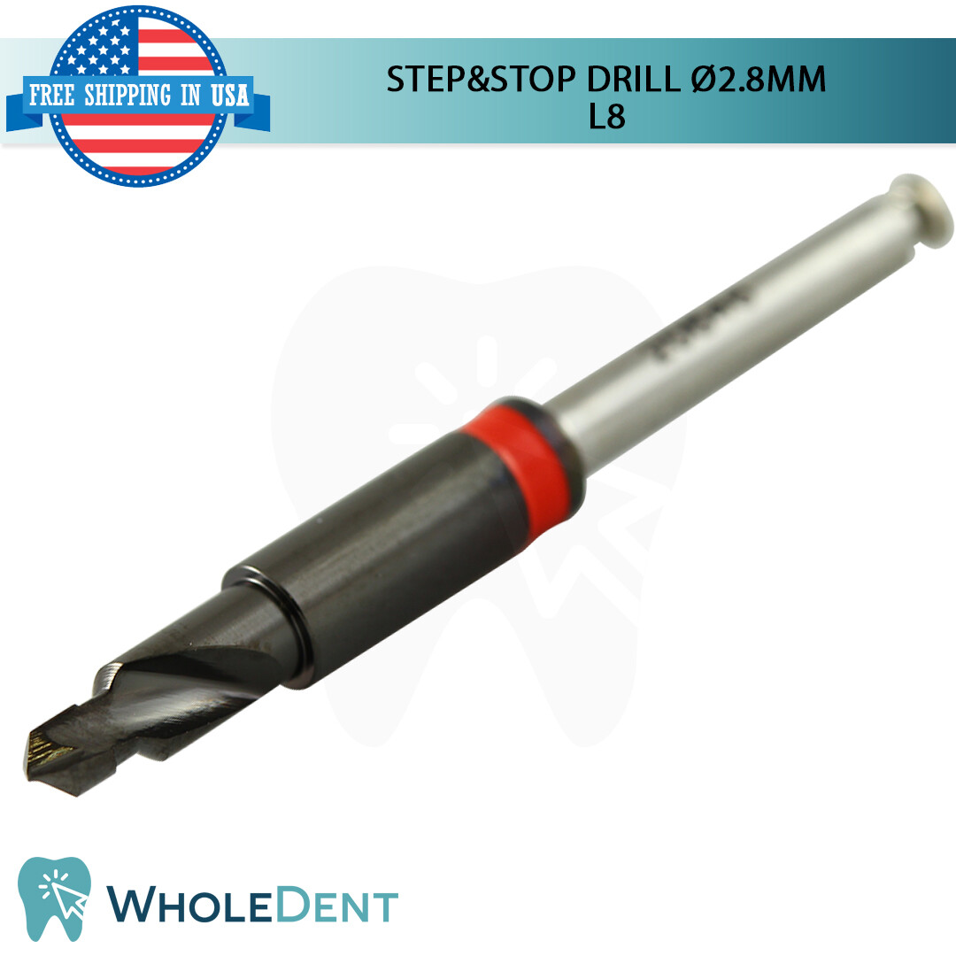 Integral DLC Step&Stop Drill Ø2.8 External Irrigation Pre Stopped Stopper