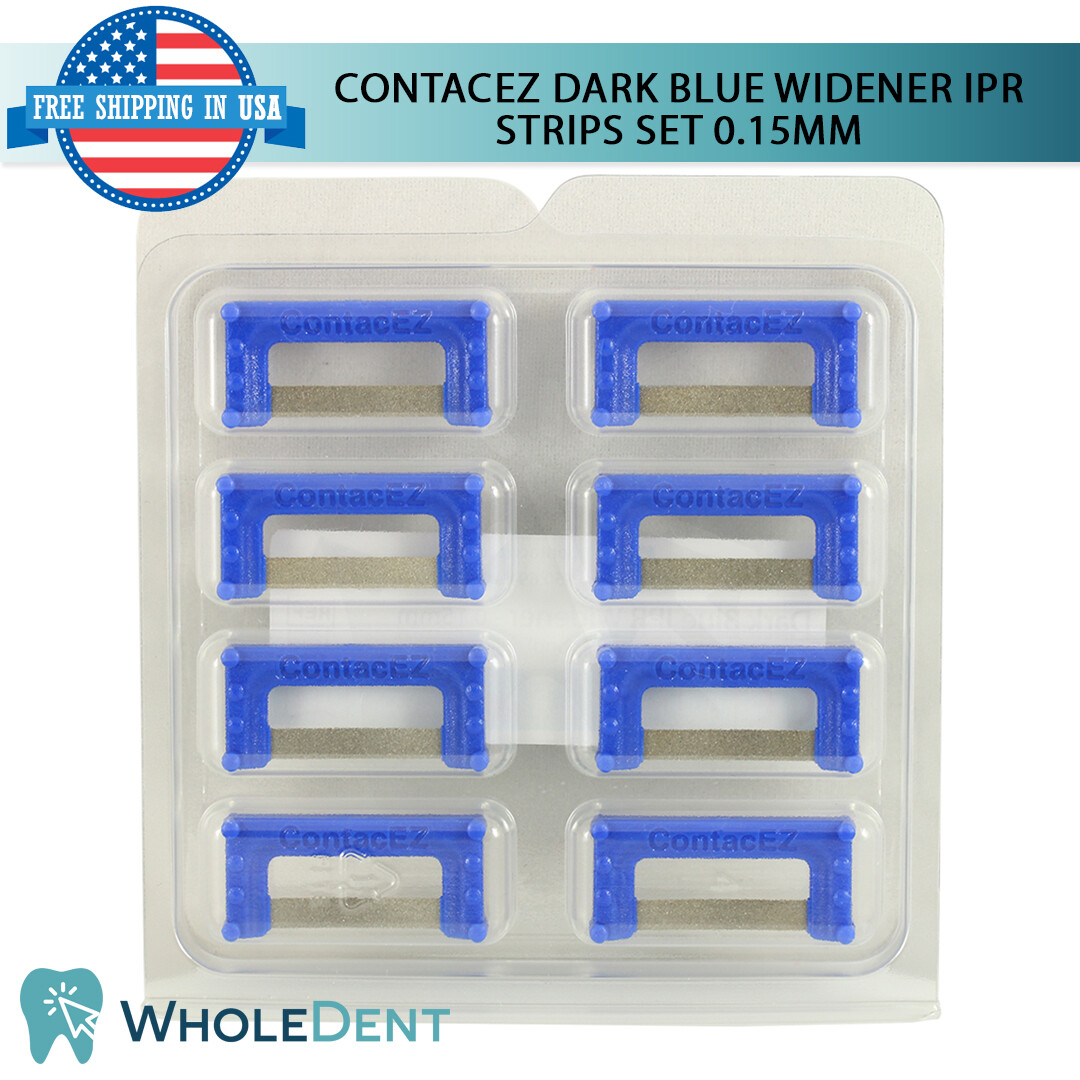 ContacEZ Dark Blue Widener IPR 8 Strips Orthodontic Interproximal Reduction
