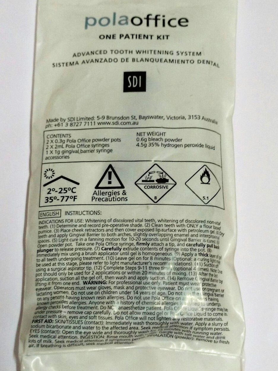 SDI Pola Office Dental Tooth Whitening Bleach 35 In Office Bleach (Free Ship)