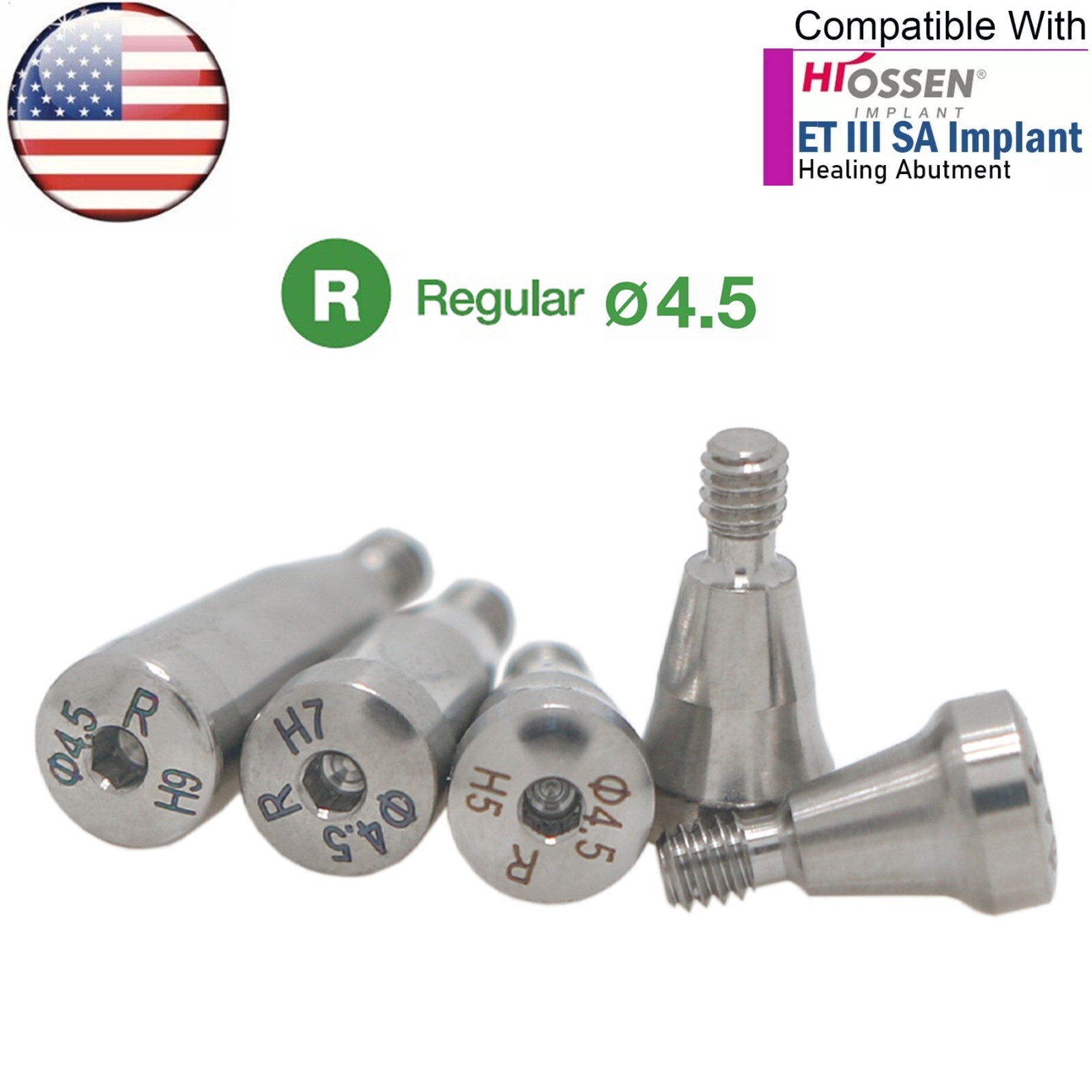 US Dental Healing Cap Abutments Fits Hiossen Osstem Mini/Regular Platorm