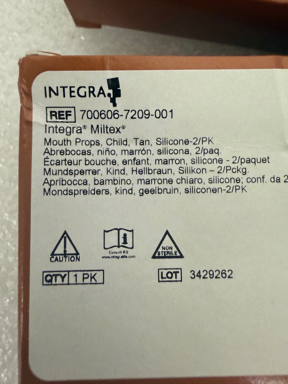 LOT (11) Integra Miltex Mouth Props Child Tan Silicone 700606-7209-001