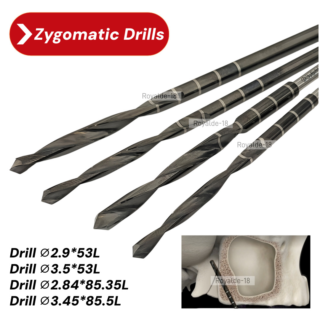 Dental DLC Implan TPP Zygomatic Drill Maxillary Tuberosity Zygomatic