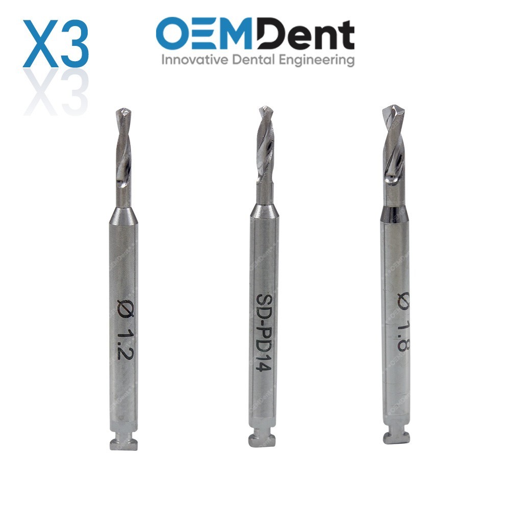 x3 GDT Dental GBR Pilot Drill Precision Rotary Instrument