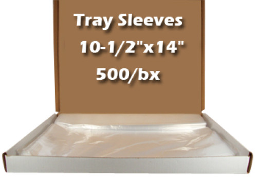Tray Sleeves Plastic Ritter B, 10.5×14, 500/Box, Mark3, 100-2105
