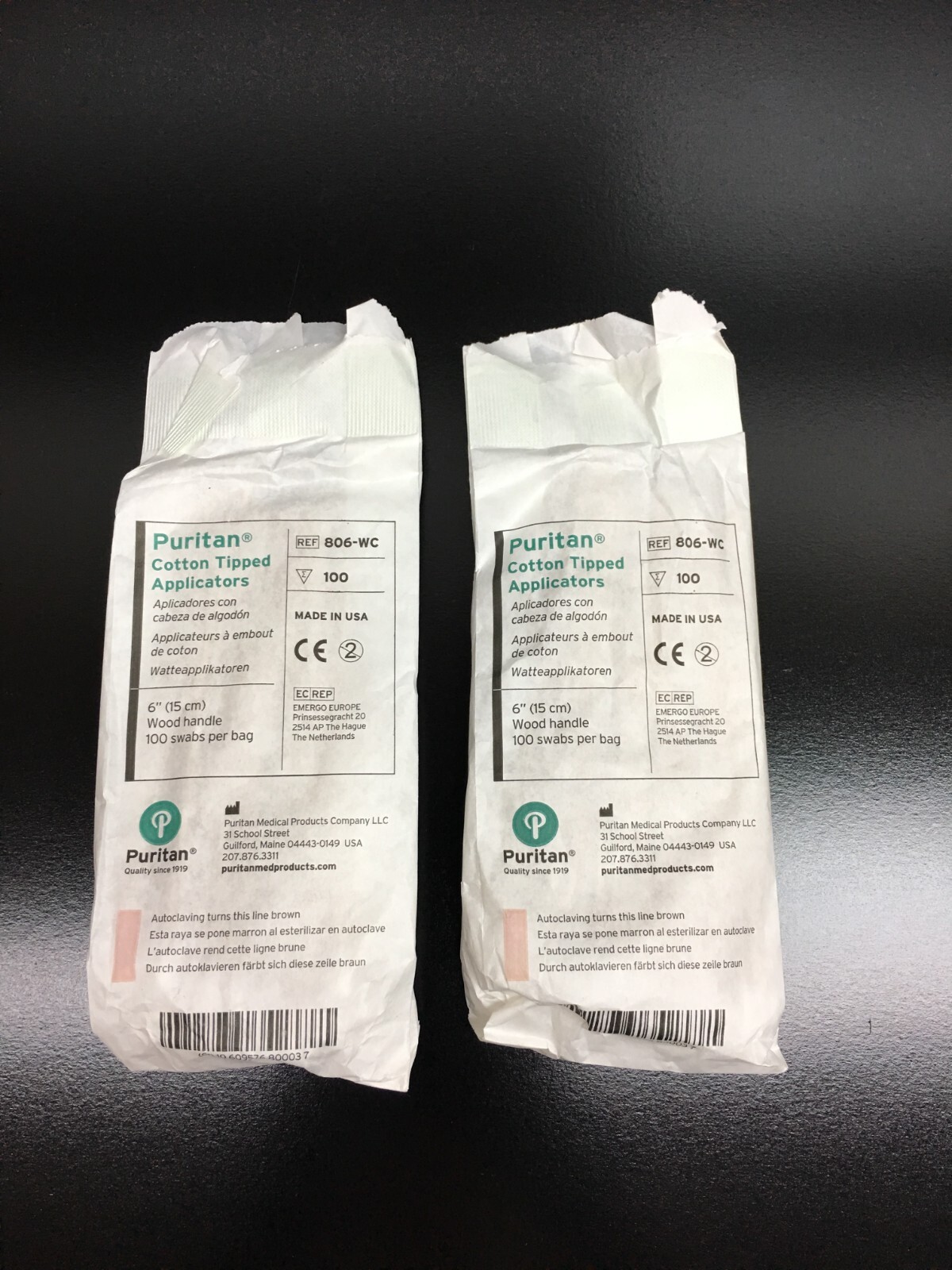 Puritan REF 806-WC Cotton Tipped Applicators 6″ Lot 200PCS