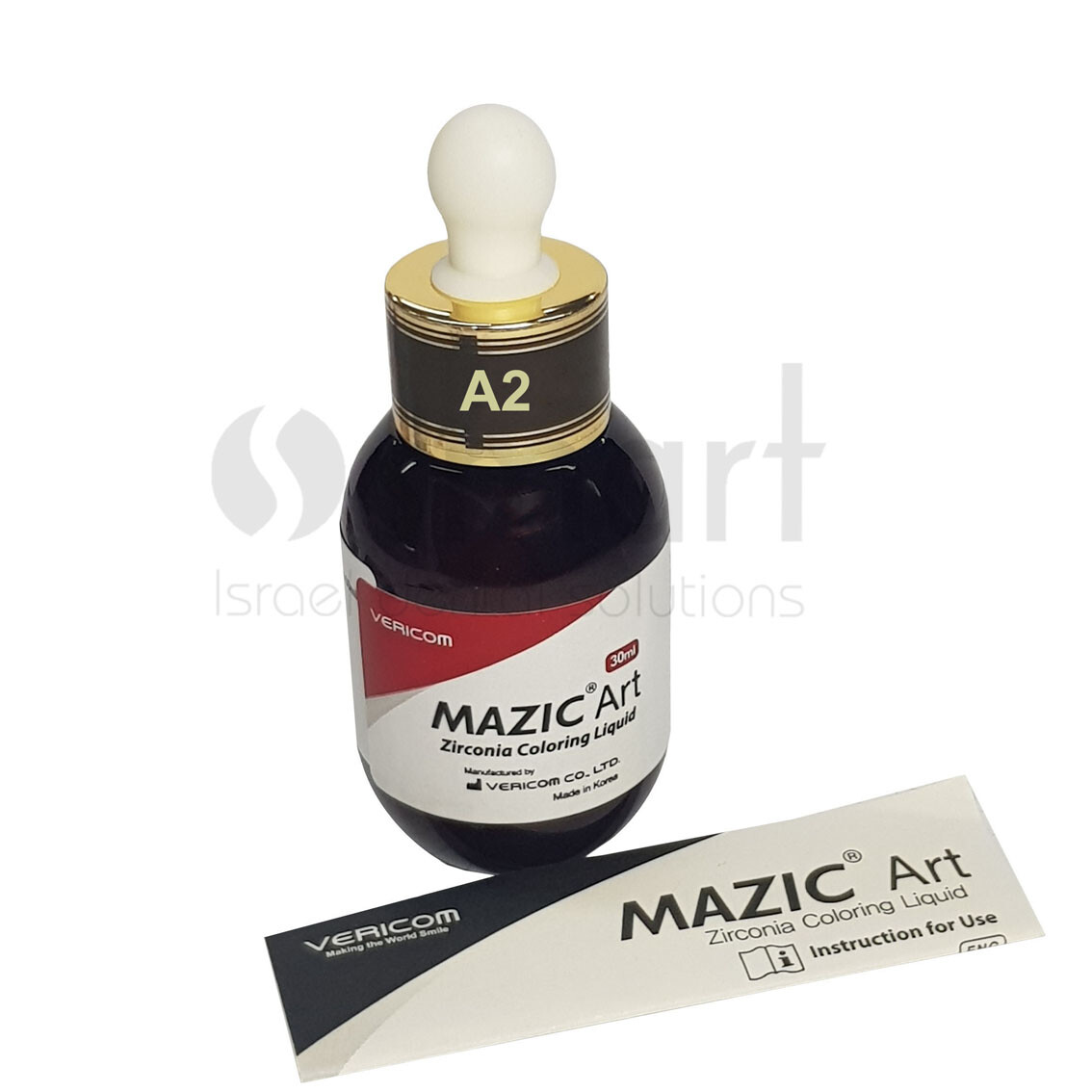 LOTX2 Dental not sintered zirconia shade color liquid 30ml Mazic Art Vericom A2