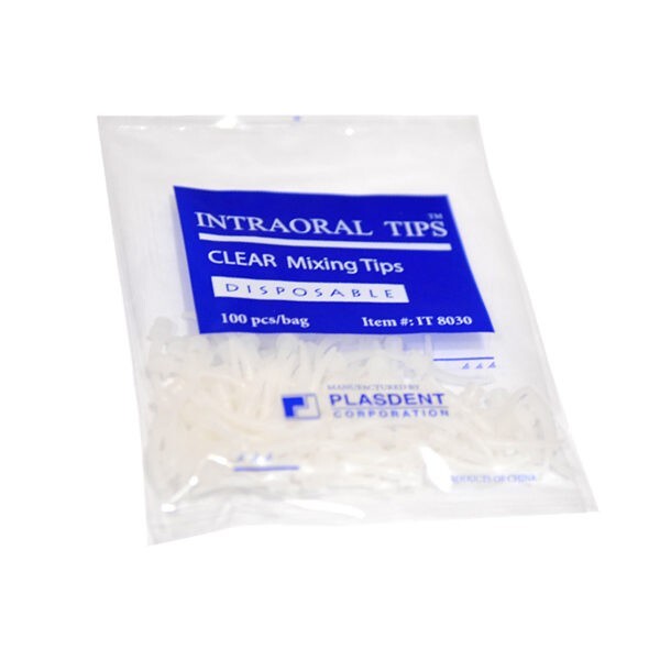 Plasdent Intraoral Tips, Clear Mixing Tips, 100/bag IT 8030