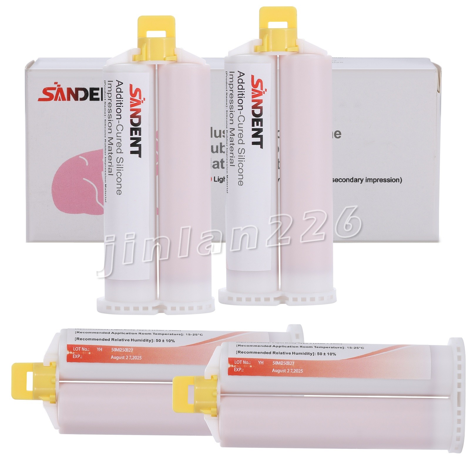 2Pcs*400g Dental Impression Material Silicone Putty Soft Base Catalyst Fast Set