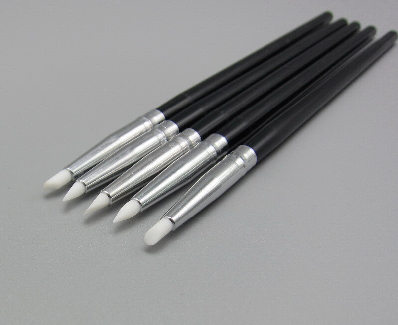 5Pcs/Pack Dental Resin Brush Pens Soft Silicone Teeth Whitening Shaping