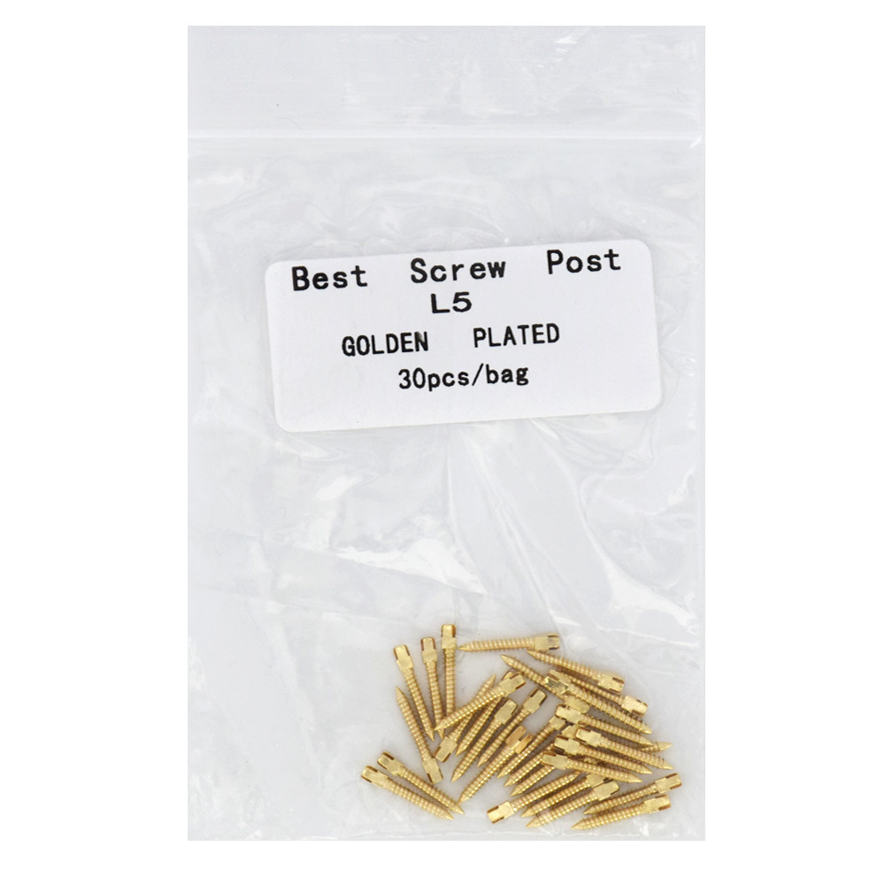 30 Pcs Dental Screw Post 24K Gold Plated Conical Refills S/M/L/XL For Root Canal